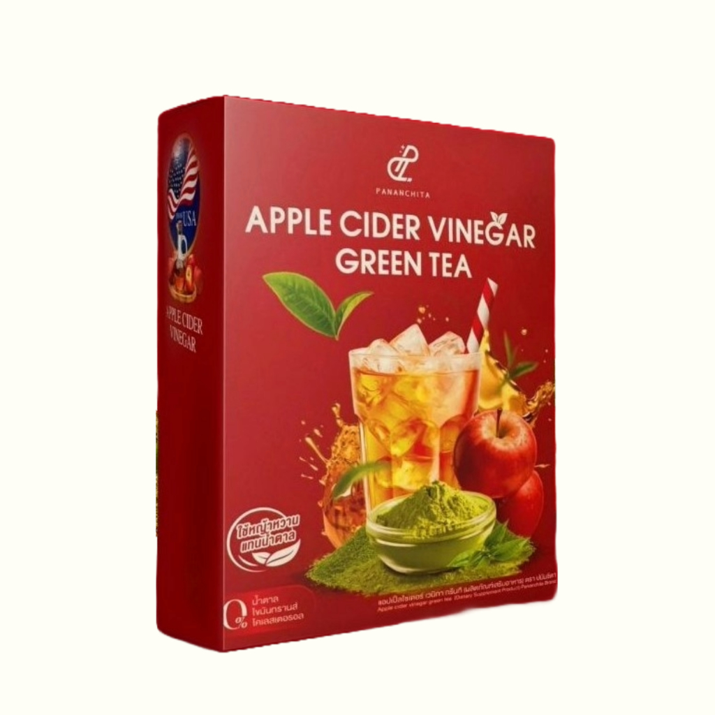 ปนันชิตา แอปเปิ้ลไซเดอร์ เวนิกา กรีนที APPLE CIDER VINEGAR GREEN TEA