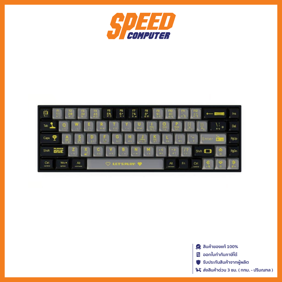 AJAZZ KEYBOARD GAMING (คีย์บอร์ดเกมมิ่ง) AK680 WIRED LETS PLAY CALIFORNIA SUNSET RED SWITCH | By Spe