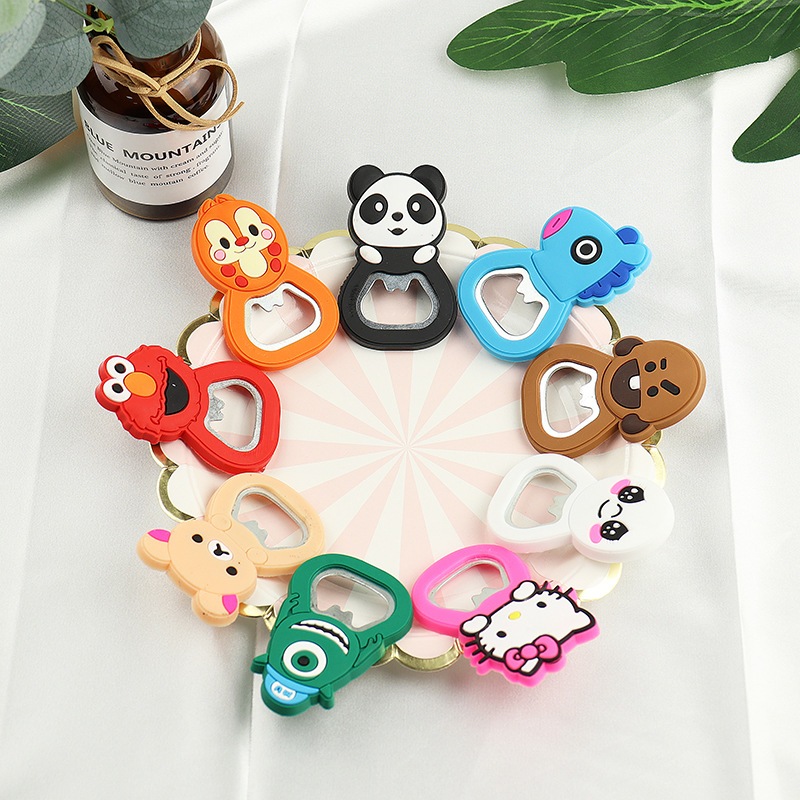 🔥พร้อมส่ง🔥*เลือกลายได้*  ที่เปิดขวดแม่เหล็กลายการ์ตูน  เปิดฝา ที่เปิดขวดพกพา ติดตู้เย็น ของชำร่วย