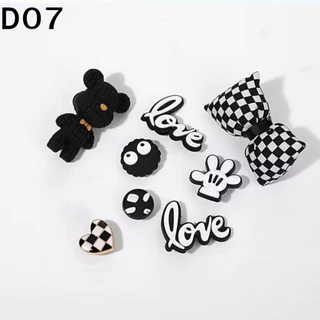 รองเท้า ส้นตึก แฟชั่น พร้อมสติ๊กเกอร์ออกแบบ DIY งานตกแต่ง ได้ตามใจชอบ ใส่สบาย พื้นหนา กันลื่นอย่างดี-8011