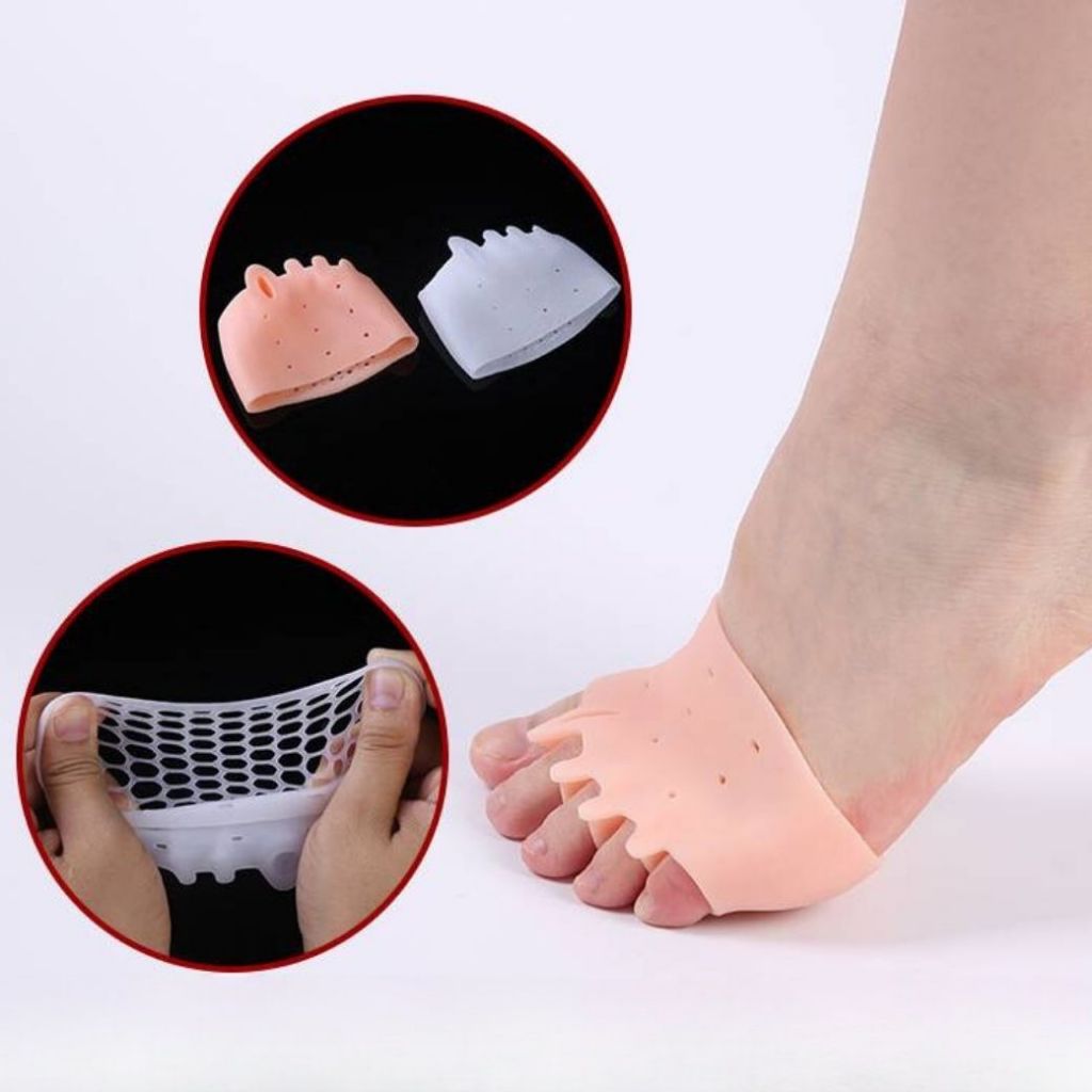 Happy Stepซิลิโคนคั่นนิ้วเท้า 5 นิ้ว ซิลิโคนสวมนิ้วเท้าแบบรังผึ้งหนา มีรูระบาย จะช่วยลดการเสียดสีระหว่างนิ้วเท้า 1คู่ - รูปที่ 6