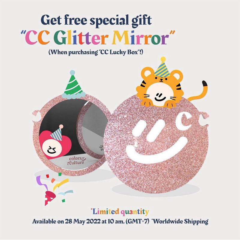 กระจก CC Glitter Mirror Colors Culture