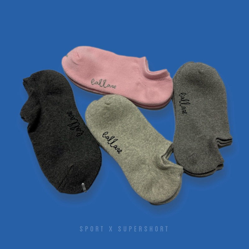 ถุงเท้าใยฝ้าย ทอขนหนู ทรงคว้านใต้ตาตุ่ม รุ่น *Sport X Supershort*