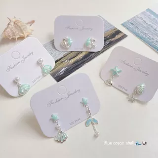 พร้อมส่งจากไทย 🇹🇭 ต่างหูไปทะเล ตุ้มหู ต่างหู เปลือกหอย เครื่องประดับ ต่างหูหอย หอยสังข์