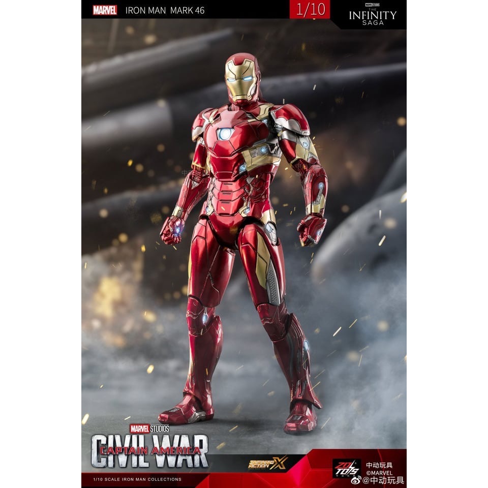 ZD Toys Captain America: Civil War ฟิกเกอร์ Iron Man Mark 46