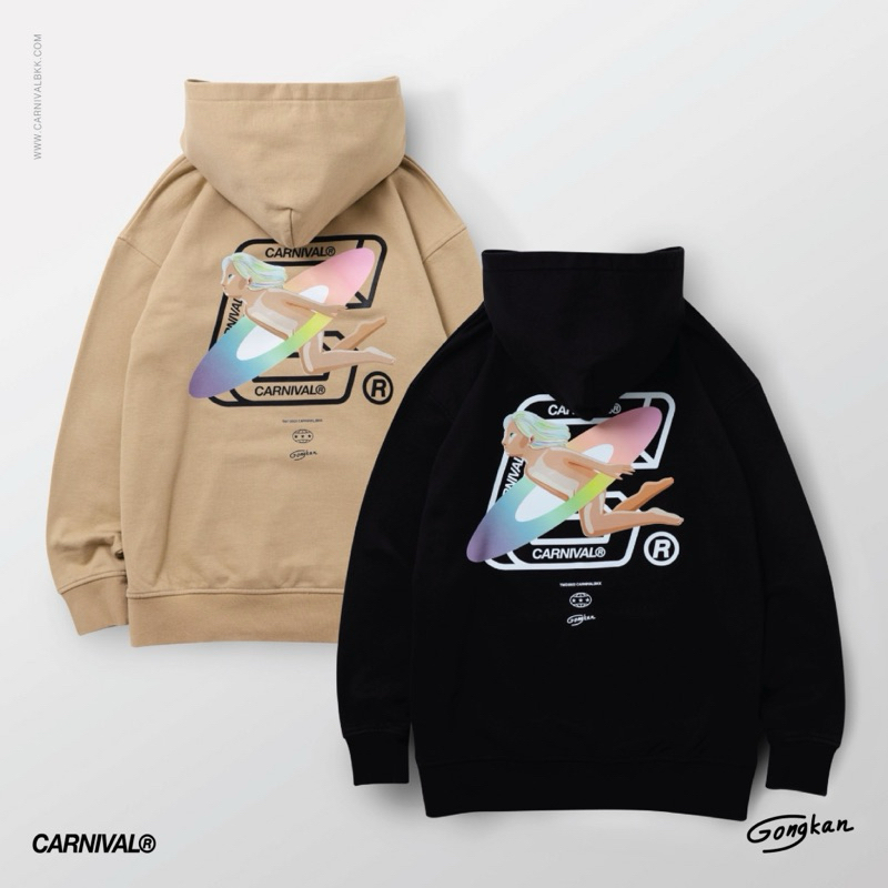 [ของใหม่ พร้อมส่ง แท้💯%] เสื้อกันหนาว CARNIVAL X GONGKAN HOODIE