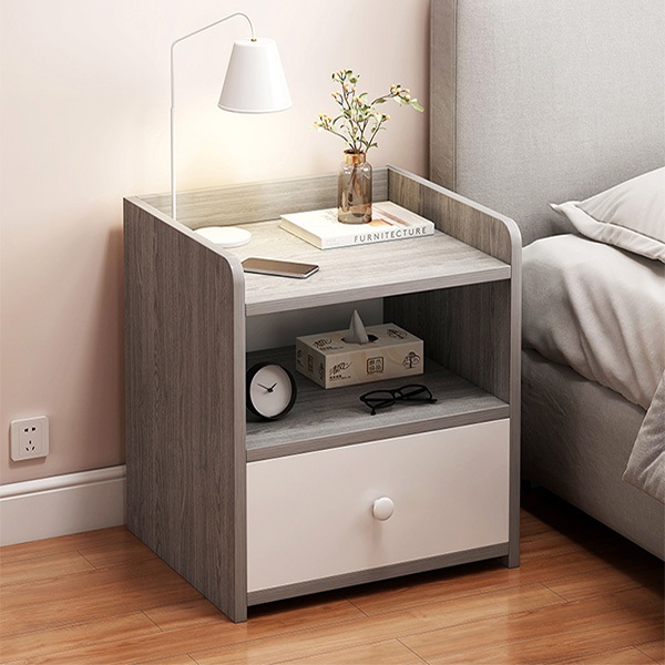 Yifeng Fur โต๊ะข้างเตียง ตู้ข้างโฟซา ชั้นวางของข้างที่นอน ห้องรับแขก รุ่น F-1146 1147 1148 1149