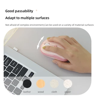 (เมาส์ปุ่มเงียบ)MOFii M5DM Bluetooth + 2.4Ghz Dual Mode Mouseเม้าส์สองระบบ รูปทรงพอดีมือ สีน่ารัก