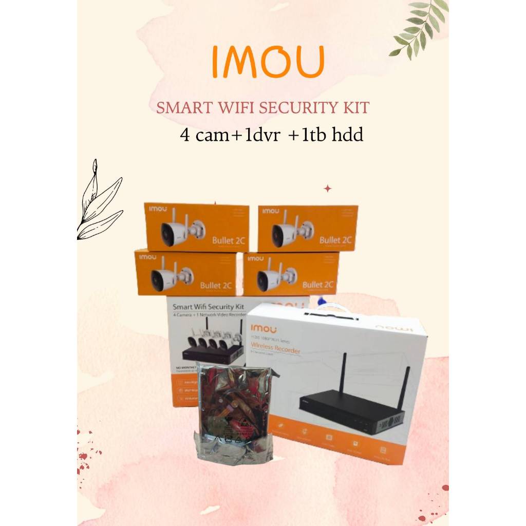 ชุดกล้องวงจรปิด4ตัว WIFI IMOU