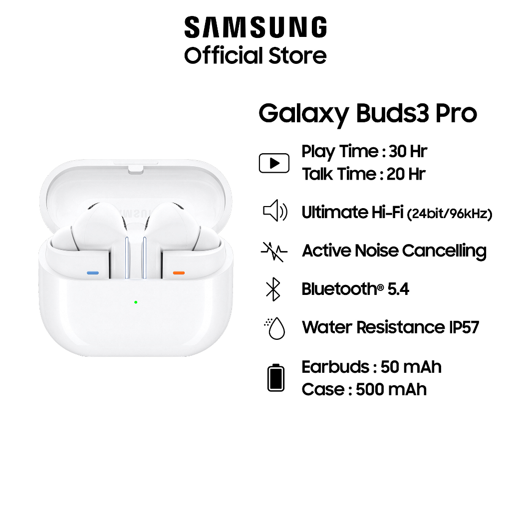 Samsung Galaxy Buds3 Pro หูฟังไร้สาย เชื่อมต่อด้วยบลูทูธ 5.4