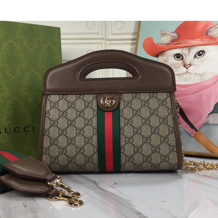 Gucci Ophidia Women's Leather Tote Small Shopping Bag กระเป๋าสะพายไหล่