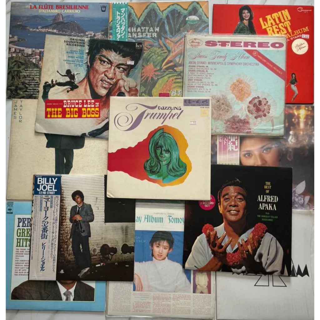 กล่องสุ่มแผ่นเสียงไวนิลสุดคุ้ม LP ขนาด 12 นิ้ว 5 แผ่น สุ่มเพลงสากล ญี่ปุ่น และ อื่นๆ B2-2