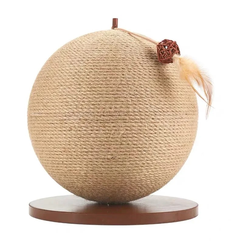 Sleeping และจับ Sisal Cat Scratch Board ของเล่นเชือกกัญชา Cat Grasping Ball ฤดูร้อนทอรอบ Cat Nest