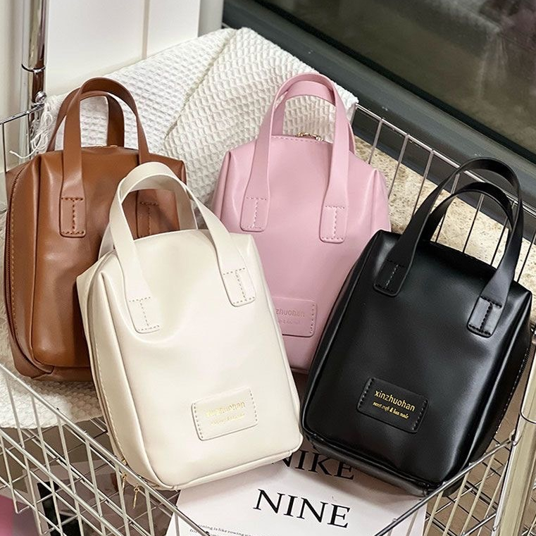 กระเป๋าเครื่องสำอาง หนัง PU กันน้ำ จุของได้เยอะ พร้อมที่จับ อเนกประสงค์ (GC-175) แบบพกพา