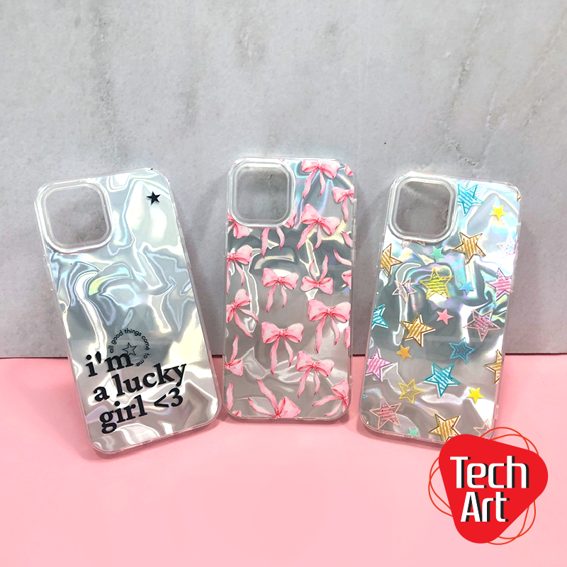 เคสมือถือ VivoY28(4G) Y100 RealmeC55 11 12  Redmi13c(4G) พิมพ์ลายดอกไม้ โบว์ สีรุ้ง