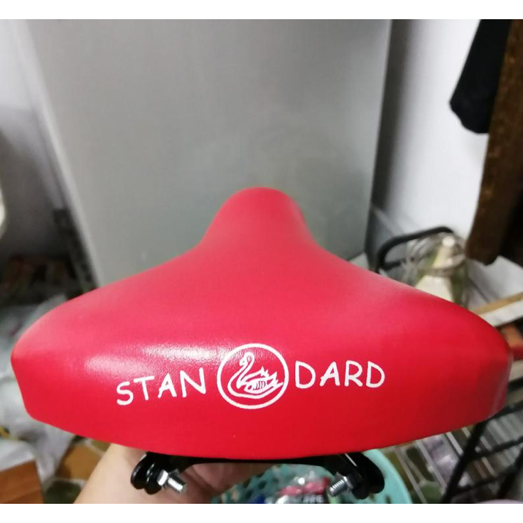 [ของแท้] อานจักรยาน อานแบบสปอร์ต อานจักรยานแม่บ้าน มีเหล็กจับด้านหลัง ตราห่าน/แมงป่องแท้ - รูปที่ 6