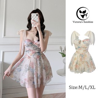 Victoria's Sunshineชุดว่ายน้ำวันพีช ชุดว่ายน้ำกระโปรง มีโครง…