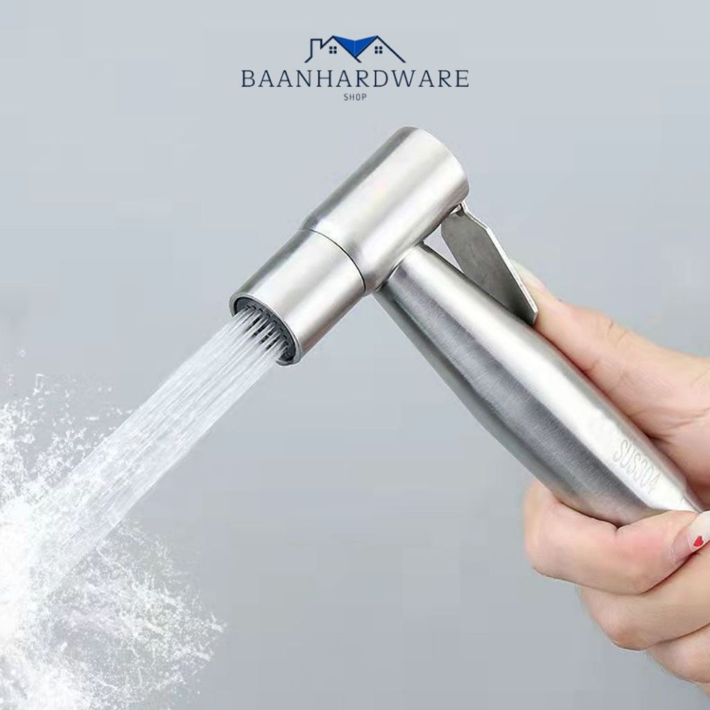 BAANHARDWARE ชุดสายฉีดชำระสแตนเลส [ครบชุด] สายฉีดก้น หัวชำระ หัวฉีดชำระSUS304  MA-G-R111/X3