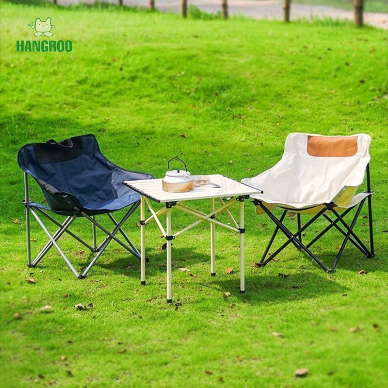 HANGROO โต๊ะพับ TB63  Folding Tableแบบพกพา ผลิตจากอลูมิเนียม ปรับระดับได้ ขนาด120x60x70