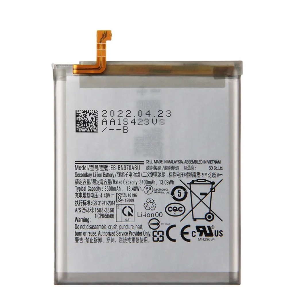 แบตเตอรี่ Samsung Galaxy Note 10 ,Note10 ( EB-BN970ABU ) SM-N970F SM-N970N /ds N970U แบตมือถือ 3500m