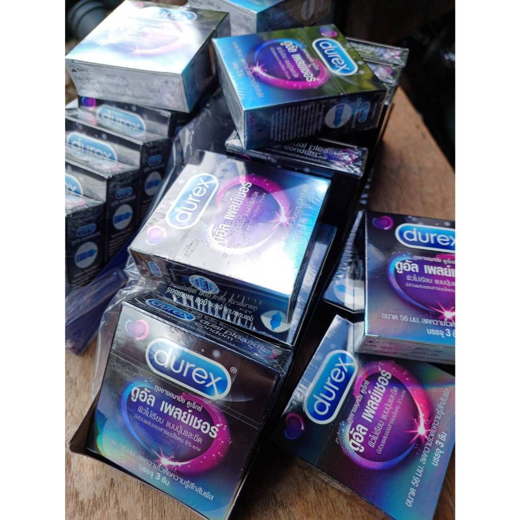 ถุงยางอนามัย Durex Dual Pleasure 56 มม. ดูอัลเพลย์เชอร์ 1กล่อง(3ชิ้น) ไม่ระบุชื่อสินค้า ส่งจากกทม. *