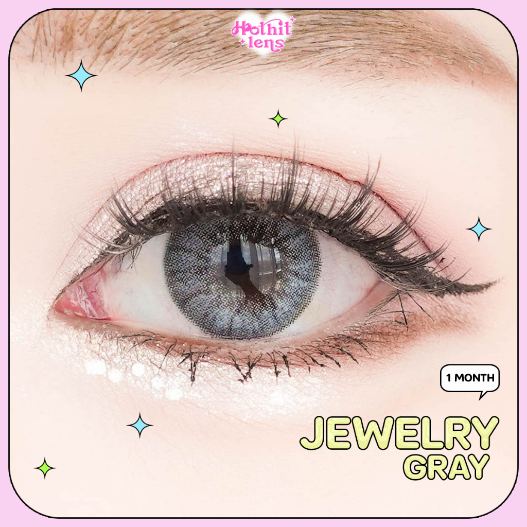 Jewelry เทา พร้อมส่งแบบปกติ และค่าสายตาสั้น 0.00- 7.00 (สายตาที่มีในลิสกดสั่งได้เลยค่า)