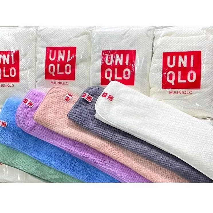 พร้อมส่งในไทย ราคาถูกสุด ผ้าเช็ดตัว UNIQLO ผ้านิ่มดี ชัดนํ้าได้ดี สไตล์ญี่ปุ่น