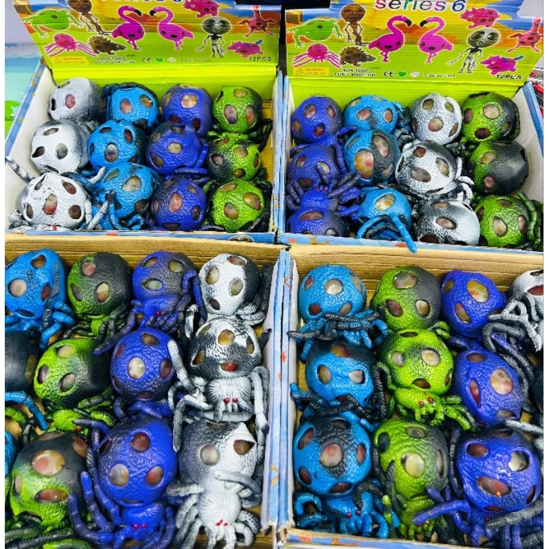 My_Kids shop สกุชชี่ตัวบีบ ตัวบีบคุโรมิ ของเล่นบีบมือ แมงมุมของเล่นบีบมือ ของเล่นคลายเคลียด Icecube Squeeze พร้อมส่ง