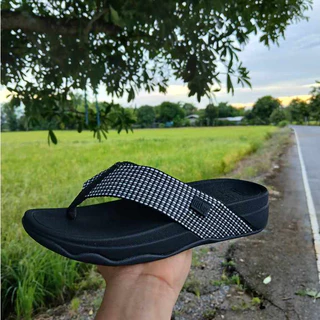รองเท้าแตะ fitflop mix สีชมพูหูคีบผื่นนิ่มเบ่าใส้สบายไม่เจ๊บเท่างานปาย