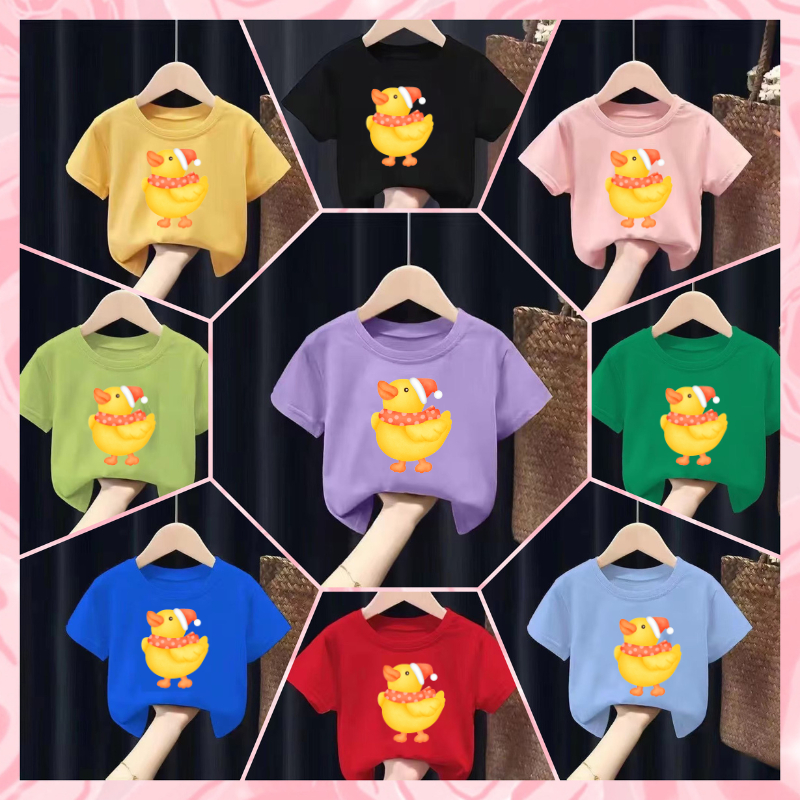 Hot2024 เสื้อยืดเด็กพิมพ์ลายการ์ตูน วันคริสต์มาส Christmas Day ผ้าฝ้าย Pattern 26
