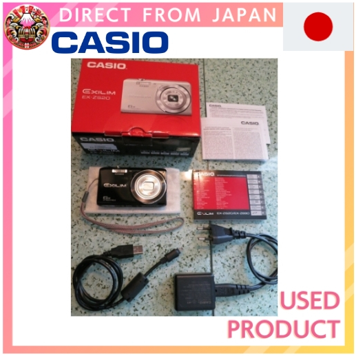 【Used】CASIO digital camera EXILIM EX-ZS20 Black EX-ZS20BK【Direct from Japan】