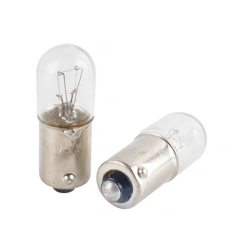 หลอดไฟ 30V 3W 0.11A  ขั้ว BA9S (9mm.) ทรงสูง ขั้วเขี้ยว หลอดไพลอตแลมป์ ใส้หลอด pilot lamp