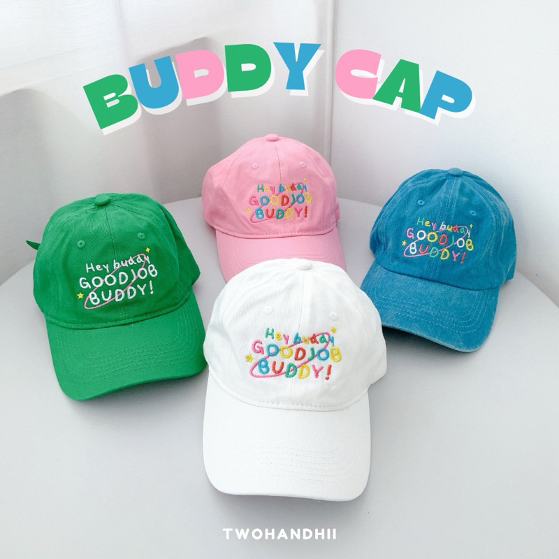 โค้ด30% พร้อมส่ง TWOHANDHII GOODJOB BUDDY CAP 4 สี หมวกแก๊ปน่ารัก