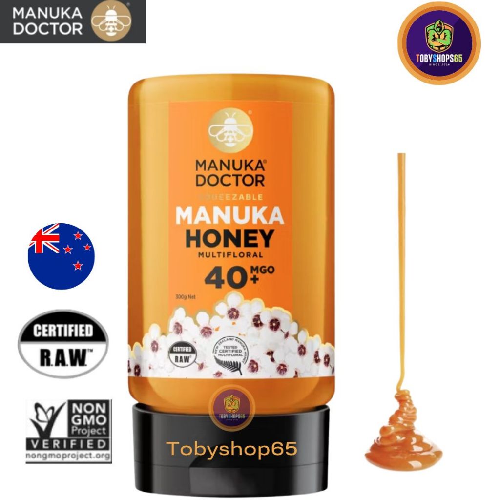 Manuka Doctor- Manuka Honey new zealand Multifloral MGO 40+85+ 300g. น้ำผึ้งมานูก้า 100% จากดอกไม้หลากชนิด MGO 40+,85+