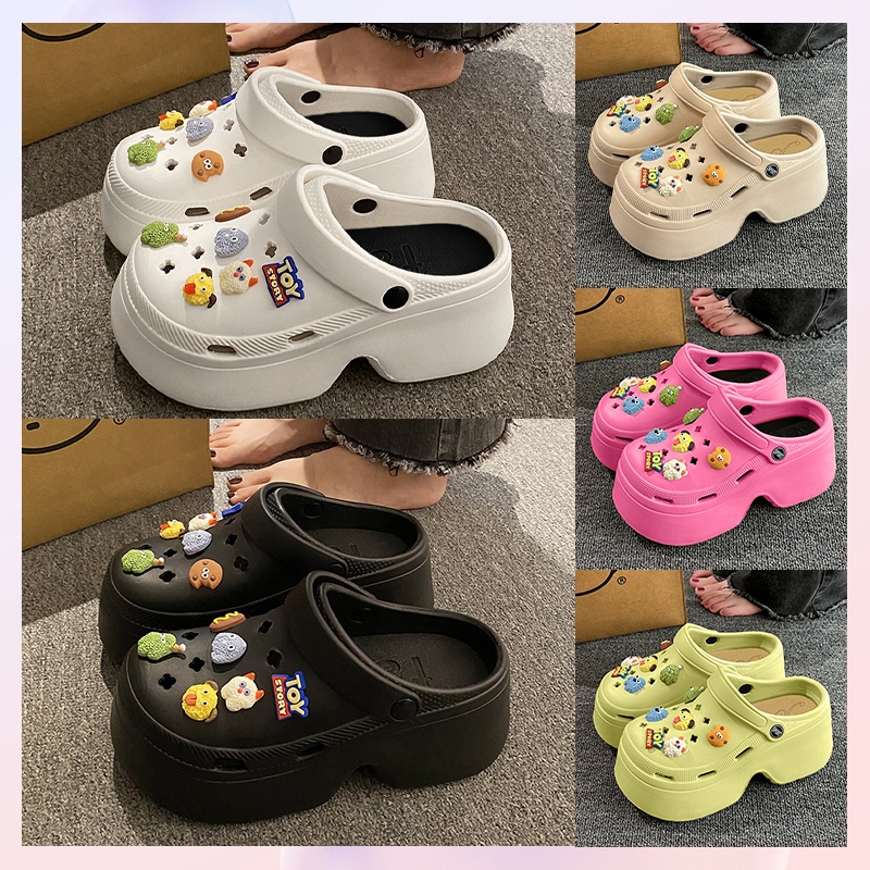 LHfashion ราคาถูก รองเท้าแตะหัวโตแฟชั่น รุ่นนี้พื้นหนา 6 เซนติเมตร สูงปรี๊ดด สาวตัวเล็กถูกใจสิ่งนี้ สีสวยฉ่ำมาก รุ่นน
