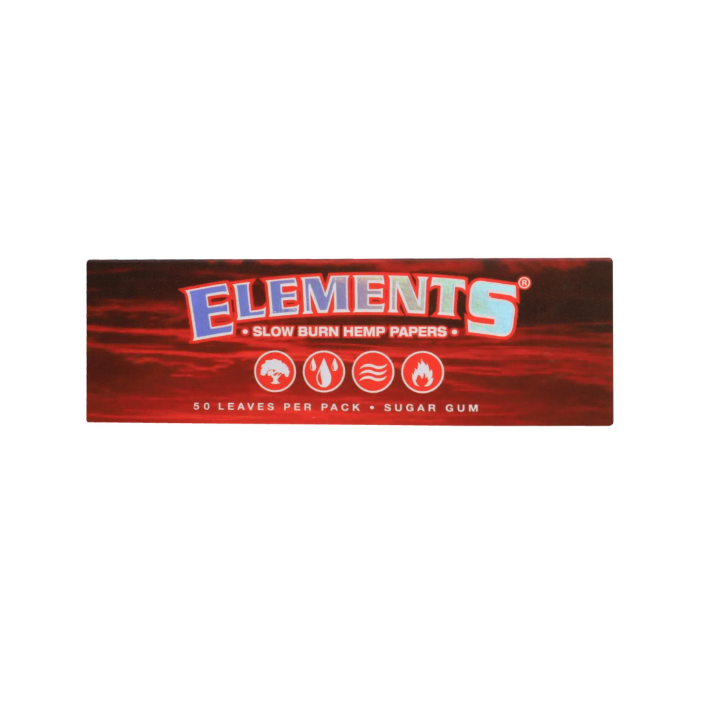 กระดาษโรล Elements Red Hemp 1 1/4 – 50 leaves ยาว 78 มม. 50 แผ่นต่อเล่ม
