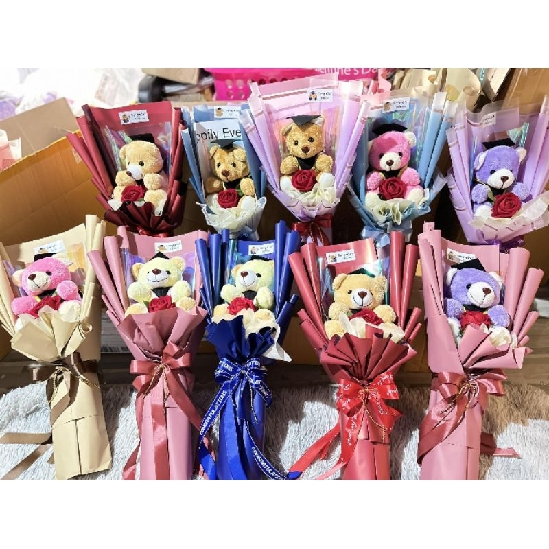 ตุ๊กตาหมีปริญญา (ได้12ตัว) 💐หมีจัดช่อรับปริญญา🎓 ขนาด7นิ้ว ขนนุ่ม ใช้แจกบัณฑิตน้อย เกรดพรีเมียม งานสวยตรงปกถ่ายจากของจริง - รูปที่ 5