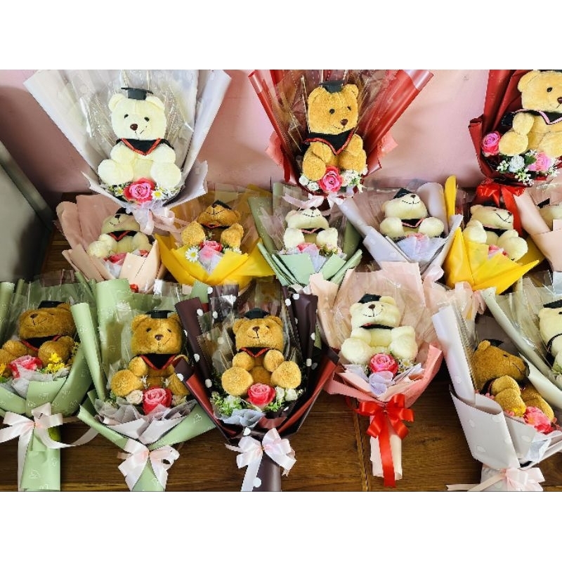 ตุ๊กตาหมีปริญญา (ได้12ตัว) 💐หมีจัดช่อรับปริญญา🎓 ขนาด7นิ้ว ขนนุ่ม ใช้แจกบัณฑิตน้อย เกรดพรีเมียม งานสวยตรงปกถ่ายจากของจริง - รูปที่ 7