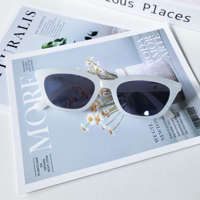 📮พร้อมส่ง📮 GL-2363 แว่นตาแฟชั่น ทรงแคทอายโลโก้เงิน สีมินิมอล [[ร้านไทย🇹🇭จัดส่งจากกรุงเทพ]] - รูปที่ 4