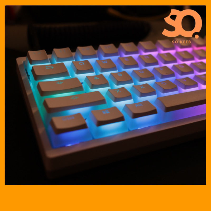 Pudding keycaps คีย์แคป พุดดิ้ง 104 ปุ่ม Mechanical Keyboard Keycaps