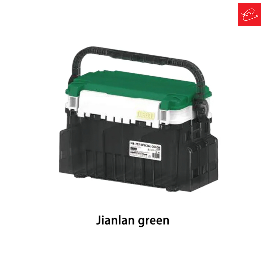 กล่อง Pro-Hunter x MEBAO รุ่น model MB-707 กว้าง 42 x ยาว 23 x สูง 28 cm มี 3 สีให้เลือก เขียว / เทาเหลือง / ฟ้าสาหร่าย
