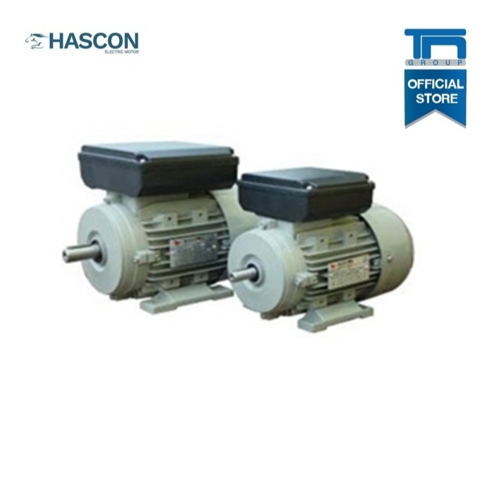 HASCON 1.5kW 4P B3 M 220V OL switch  มอเตอร์ 2แรง 4โพล ขาตั้ง ไฟ 220v. 1เฟส เพลา 24 มิล