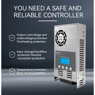 【พร้อมส่ง】Smart MPPT Solar Controller ขนาด 60A/40A โซล่าชาร์เจอร์ 12/24/36/48Volt AUTO รับไฟ PV 180V Wifi Control