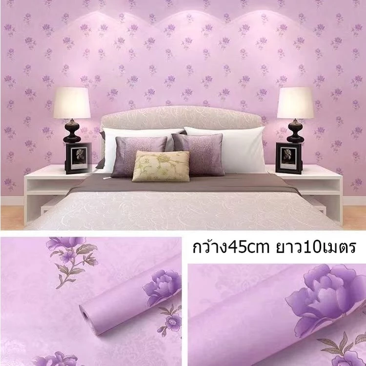 วอลเปเปอร์ติดผนัง ขนาดกว้าง45cm*ยาว10เมตร มีให้เลือกมากกว่า80ลาย มีกาวในตัว ติดตั้งง่าย thumbnail 9