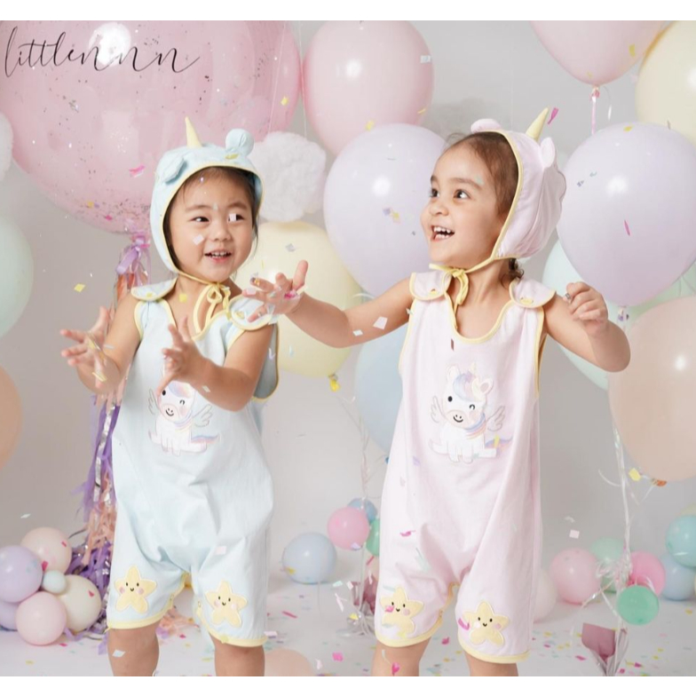 LittleNNN Unicorn ชุดรอมเปอร์เด็กมีปีก 12-18m หรือ 18-24m(2T) รวมหมวก