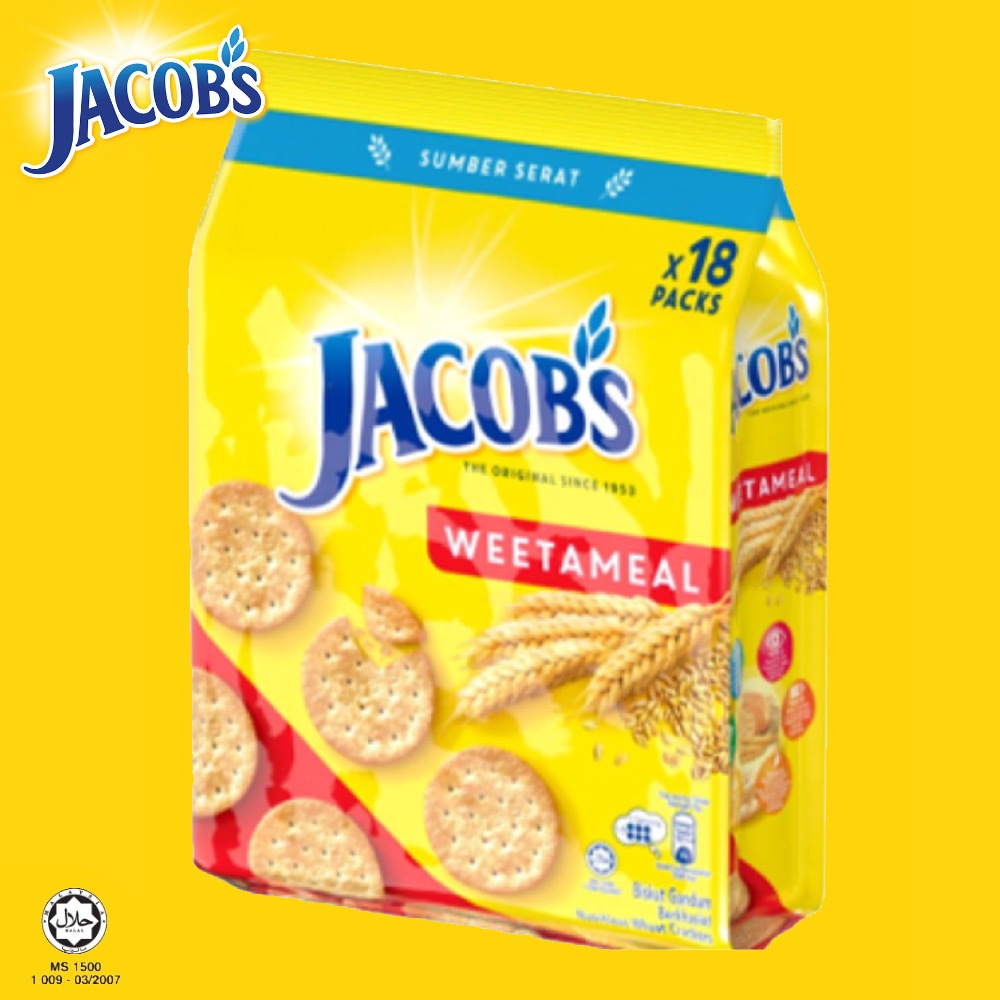 Jacob's WEETAMEAL Crackers On-The-Go Pack ขนมปังกรอบ จาคอบส์ วีต้ามีล 502 กรัม