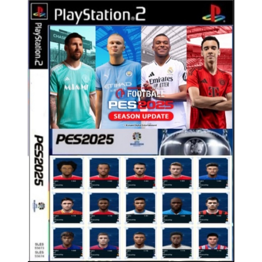 PES 2025 E Football 2025 แผ่นเกม PS2  Playstation 2 ภาษาอังกฤษ 100% ปิดตราด