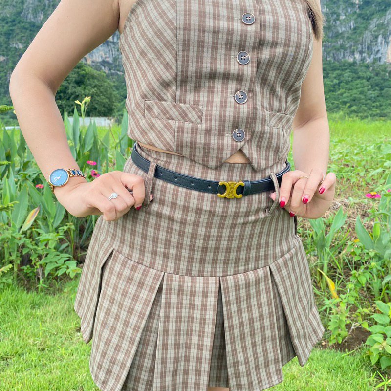 เข็มขัดหนัง PU แฟชั่น หนังนิ่ม งานดี ใส่ได้กับทุกชุด