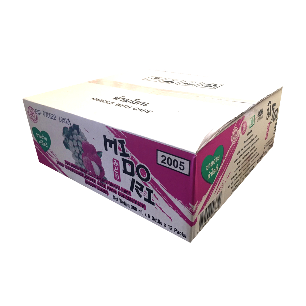 มิโดริ Midori น้ำผลไม้ ชาผลไม้ (ยกลัง 72ขวด x 200ml)