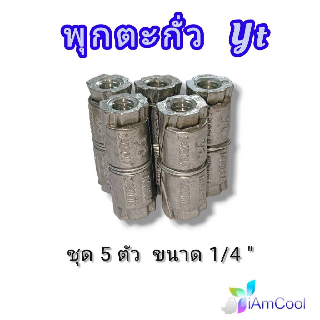 YT พุกตะกั่ว พุกตะกั่วพร้อมสกรูและแหวนรอง ขนาด 1/4" , 5/16"  แพ็ค 5 ชุด และ แพ็ค 10 ชุด